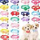 Saintrygo 13 Pack Dog Bow Tie Collar - Adjustable Bowtie, Flower Neck Tie for Medium Small Dog Cat Puppy(Cute)