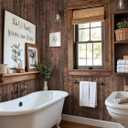 Dimoon Wood Wallpaper Brown Dark Wood Contact Paper Brown Wood Plank Wood Peel and Stick Wallpaper Removable Rustic Wood Grain Self Adhesive Vintage Distressed Texture Desk Vinyl Roll 197" x23.6''