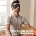 4 x FRESHME 3D Eye Mask with Ear Loop - Lash Extensions Blackout Blindfold Glasses Sleep Mask with Removable Ears Plugs for Sleeping Noise Cancelling Travel Airplane, Eye Cover for Women Men Side Sleeper