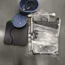 Heavy-Duty Rolling Shower Wheelchair Multifunctional,4-in-1 Foldable Commode Chair with 10" Solid Wheels & Safety Straps for Elderly and Disabled,Shower Chair with Bucket, Waterproof Padded Seat