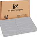 MOPHONICHOME Extra Large Stone Bath Mat 32 x 20 inches - Diatomaceous Earth Bathroom Stone Mat, Non Slip Quick Dry Diatomite Bathroom Rug, Absorbent, Modern Design, Easy to Clean, Grey
