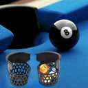 6-Pack Pool Table Pockets Replacement Universal Fit for fit Replacement Pockets Billiard Table & Commercial Tables, High-Impact ABS Plastic, Tool-Free Installation, Durable Pool Table Accessories (Black)