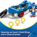 LEGO Sonic The Hedgehog Sonic: Speedster Lightning Race Car Toy for Boys & Girls - Toy Building Set W/Minifigure for Kids & Gamers, Ages 7+ - Gift Idea for Birthdays - 77117