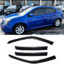 Sun Rain Guards Window Wind Vent Deflector fit for 2007-2012 Nissan Sentra,4pcs Out-Channel Tape On Dark Smoke Window Visor 94165