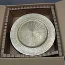 50Pcs Gold Charger Plates Bulk Round Plastic Dinner Charger Serving Plates for Wedding Chargers Plate for Tabletop Decor,13in(50pcs-Gold)