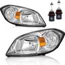 Headlights with High/Low Beam Bulbs for 2005-2010 Chevy Cobalt | Halogen Headlights Assembly for 2005-2010 Chevy Cobalt, Driver & Passenger Side