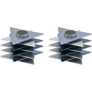 Yair Emanuel Modern Shabbat Candlestick Holders | Star of David Design | Shabbos Candle Holders Jewish Judaica (Gray CO-4)
