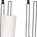 Black Toilet Paper Holder, Bathroom Toilet Paper Roll Holder with Storage Extra 2 Rolls, Over The Tank Toilet Paper Holder with Storage, Stainless Steel, 2Pcs