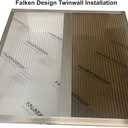 Falken Design Bronze Twin Wall Polycarbonate Panel - 12" x 24" x 1/4" (6mm) - UV Resistant Lightweight, Shatterproof Roof Sheet for DIY, Greenhouses, Sheds & Outdoor Use