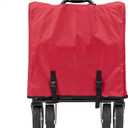 Mac Sports Heavy Duty Steel Frame Collapsible Folding 150 Pound Capacity Outdoor Camping Garden Utility Wagon Yard Cart, Red