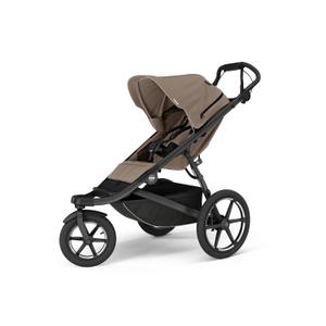 Thule Urban Glide 3 Single Child All-Terrain Stroller, Full-Suspension System, Air-Filled Tires, Upright seat with Adjustable Recline and Built-in legrest, Magnetic Buckle, Single, Tint taupe