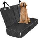 BESULEN Dog Car Seat Cover for Back Seat, Waterproof Dog Bench Seat Pad Compatible for Armrest & Seat Belt, Universal Nonslip Durable Soft Pet Backseat Protector for Cars Trucks & SUVs (Black)