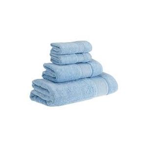 HALLEY Turkish Premium Bath Towels 650 GSM Highly Absorbent Super Soft 100% Cotton (4-Pack Bath/Hand/Washcloth, Blue, 16x26)