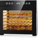 Food Dehydrator, 650W Powerful Fruit Dryer Machine with Adjustable Timer & Temperature, 8 Stainless Steel Trays, Quiet Operation, for Jerky, Fruits, Herbs, Dog Treats