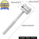 304 Stainless Steel Meat Tenderizer Mallet, Dual Side Meat Hammer Chicken Pounder, Heavy Duty Meat Beater for Steak and Beef, Meat Pounder Kitchen Cooking Mallet Dishwasher Safe