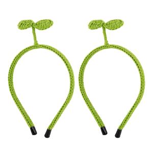 2 Pack Cute Bean Sprout Hair Headband Green Plan for Women Party Hair Accessories