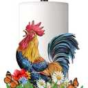 Hexagram Rooster Decor Rooster Kitchen Decor Bathroom Decorations Rustic Home Gifts Farmhouse Paper Towel Holder Countertop Standing Cute Chicken Kitchen Decorations Gifts for Housewarming