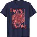 Pink Queen of Hearts Valentine's Mothers Day T-Shirt Medium