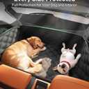 Zanch Heavy Duty SUV Cargo Liner for Dog, Cushioned Sides for Full Protection, Non-Slip Waterproof Cover for Dogs Hair Muddy Paws, Trunk Protector with 60/40 Split & Bumper Flap, M, Black
