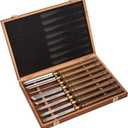 8-Pieces HSS Wood Turning Tools Lathe Chisel Set with Wooden Box
