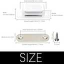 12 Pack Cabinet Magnets Magnetic Door Catch for Kitchen Bathroom Cupboard Wardrobe Closet Closures Cabinet Door Drawer Latch 15 lbs Screws Included (White)