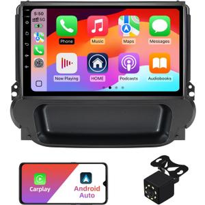 2+32G 9 Inch Android 12 Double Din Car Stereo for Chevrolet Chevy Malibu 2009-2014 Touchscreen Radio Built-in Wireless Carplay/Android Auto/GPS/Bluetooth/FM/SWC/AUX-in/Backup Camera