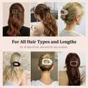 B.PHNE Flat Hair Claw Clips for Women,Matte Medium Hair Clips for Thick & Thin Hair- Comfortable Everyday Use for Office, Yoga, Party & Casual Styling (4PCS F)