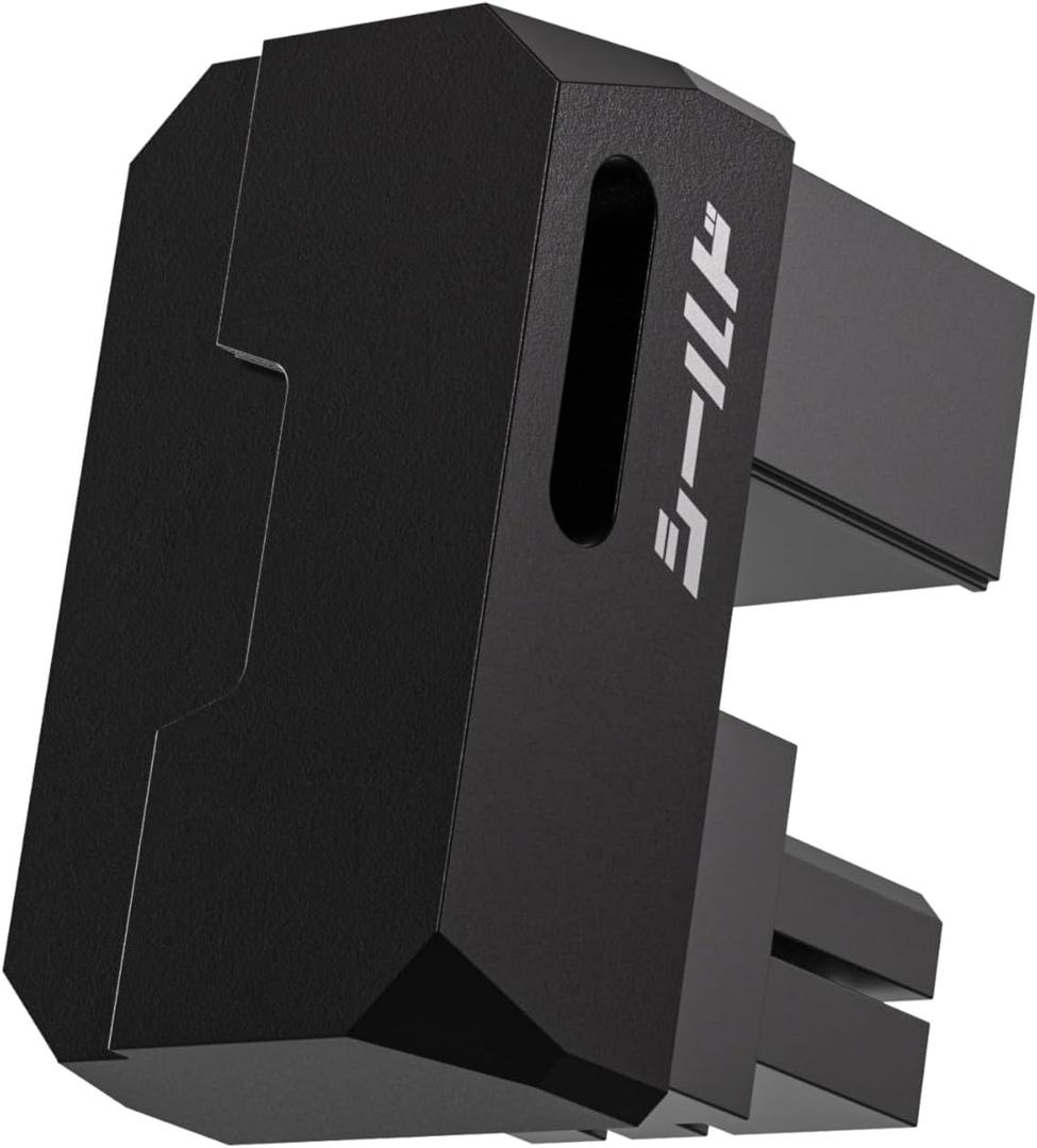 EZDIY-FAB Shield Series 8-Pin PCIe GPU Power Adapter,180-Degree U-Turn Angled Connector, Aluminum Design for Graphics Cards  Standard Type, Black-1 Pack