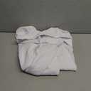 Classic White Collared Shirt for Women, Long Sleeve Button-Up Blouse, Professional & Casual Wear, Size L