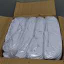 5 Pack White Spandex Table Cloths for 6 Foot Rectangle Tables, Wrinkle Free Fitted Table Covers 6 Ft Stretch Polyester Tablecloths with Skirt for Party Banquet Wedding Birthday Christmas