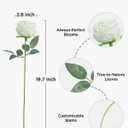 InnoGear 100 Pcs White Roses Artificial Flowers, Fake Velvet Silk Rose Bulk Faux Flower for Decoration DIY Wedding Centerpieces Proposal Bridal Bouquets Shower Party Home Floral Decor (100, White)