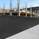 FenceScreen 6ft x 100ft Black Fence Privacy Screen Raw - 85% Blockage Windscreen for Temporary Fence with 100 Fence Fasteners Included