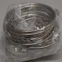 24 Pack 4 Inches Large Loose Leaf Binder Rings Curtain Hooks Rings Shower Hook for Bath Room Curtain Glide Smoothly Round Shower Rings Snap Joint Design (Silvery)