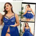 Avidlove Babydoll Lingerie for Women Strappy Nightdress Sexy Nightgowns Bridal Chemise Plus Size Lace Langeray L-4XL