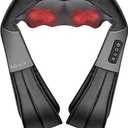 Nekteck Shiatsu Neck Massager for Pain Relief Deep Tissue with Heat, 3D Kneading Massage Pillow Back Shoulder Massager for Body Muscle, Plug-in Use for Home Office Car, Gifts for Mom Dad Him Her