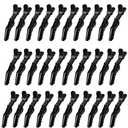 30 Pcs Alligator Hair Clip for Styling Sectioning - Salon Hair Clip for Thick Hair, Plastic Hair Styling Clip with Wide Teeth & Double-Hinged Design (Black) (1 Count (Pack of 30))