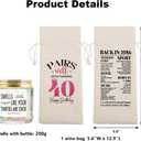 Unique 40th Birthday Gifts Men 40 Year Old Gifts for Men Wine Bag And Candle Happy Anniversary 40th Birthday Party Supplies Decorations - Back in 1986