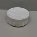 100 PCS Gold and White Plastic Plates, 7 inch White Disposable Plates for Party, Plastic Dessert/Salad Plates