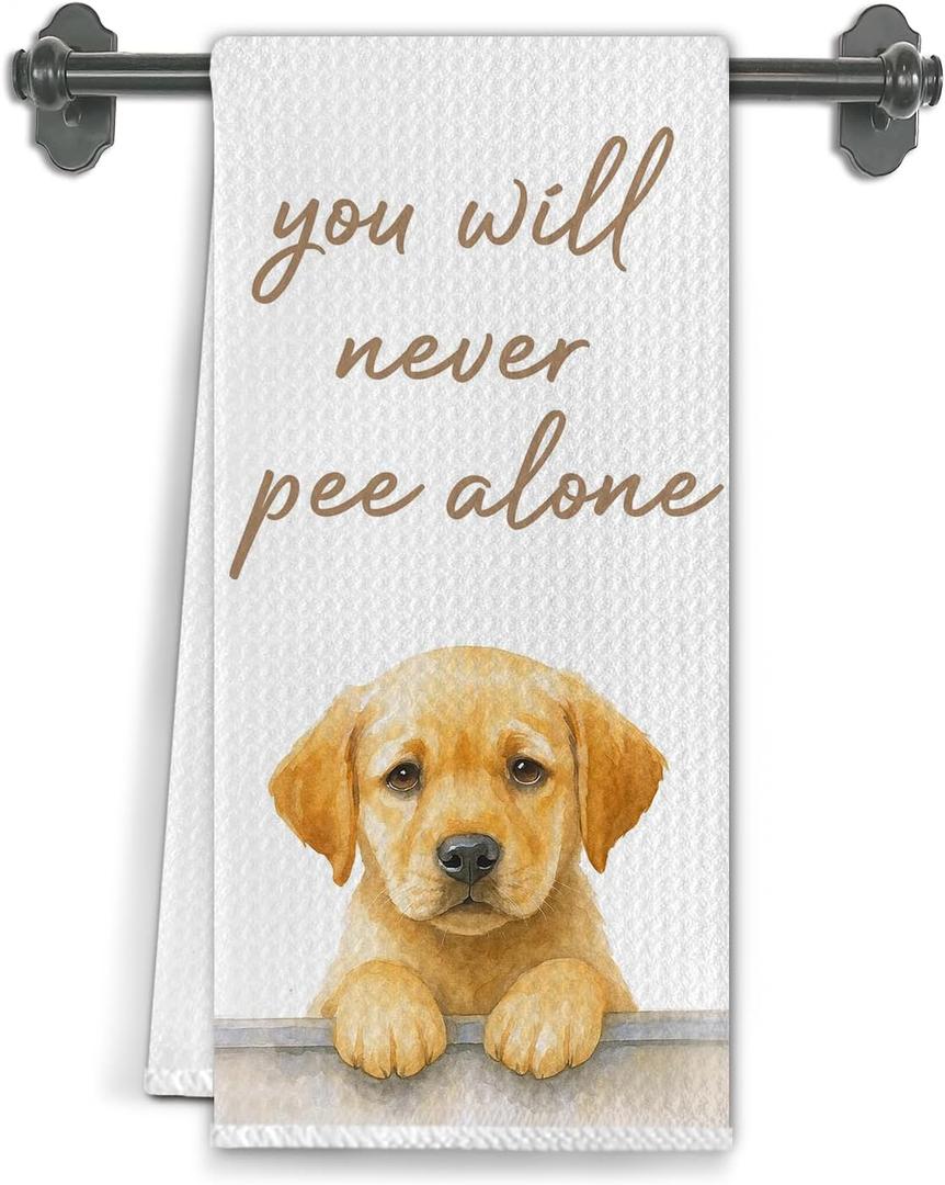 Funny Labrador Retriever Dog Hand Towels for Bathroom Decor, Gifts for Labrador Dog Lovers Decorative Hand Towels for Bathroom Toilet Washroom Decor, 16x24 Inch