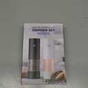 Electric Salt and Pepper Grinder Set, Rechargeable Automatic Pepper Mill Grinder with LED Light Gifts for Women, Adjustable Coarseness shakers, One-Hand Operation for Kitchen Essentials (Rechargeable-Upgrade Black/White 2PC)