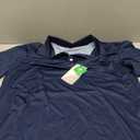Men's Golf Shirts-Moisture Wicking Dry Fit Performance Recycled Polo Short Sleeve for Bussiness Casual Tennis (Large, Navy Blue)