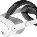 KIWI design K4 Head Strap, VR Headset Accessories for Meta Oculus Quest 3/3S, Non-Battery & Enhanced Support & Adjustable & Comfort Strap Gift for Kids and Adults