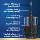 Waterpik Sonic-Fusion 2.0 Professional Flossing Electric Toothbrush with Water Flosser Combo Two In One, For Daily Gum Care and Cleaning Teeth, Braces, Implants, Black SF-04CD012-4