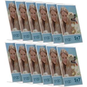 Snap 5x7 Clear Acrylic Self Standing Frame, Set of 12