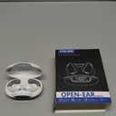 Ultra Open Ear Earbuds - Ergonomic Clip-On Earbuds, Bone Conduction Over-The-Ear Headphones with Waterproof Design and Secure Fit for Small Ears, White