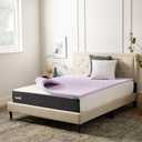 Lucid 2 Inch Lavender Memory Foam Topper, 5 Zones, Plush, Twin XL Size