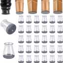48 Pack Chair Leg Floor Protectors Small, Chair Feet Protectors for Hardwood Floors,Silicone Chair Leg Caps Covers Pads, Floors from Scratching and Reduce Noise(Fit:8/16"-15/16")