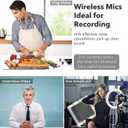 Generic 2 Pack Type C Mini Wireless Lavalier Microphone for iPhone 15, iOS and Android, for VideoLiveShows Interviews Vlogs,Tiktok YouTube Vlogs, Black,a Adapter Includes