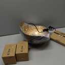 Modern Wave Pendant Light, 11" Black and Gold Dome Shade, LED Ceiling Light Fixture with Globe Bulb, Contemporary Hanging Light for Kitchen, Dining Room, Bedroom (2 Pack)