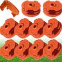 WA0007 Weed Wacker Spools for Worx WG116 WG119 WG124 WG173 WG183, Replacement Trimmer Spools 16ft 0.065'', 10-Line Spool + 1 Cap